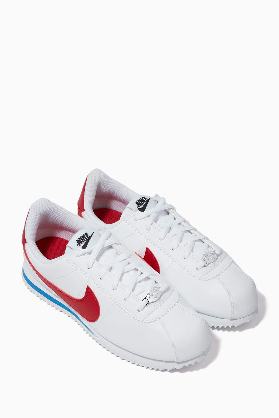 nike leather white cortez sneakers