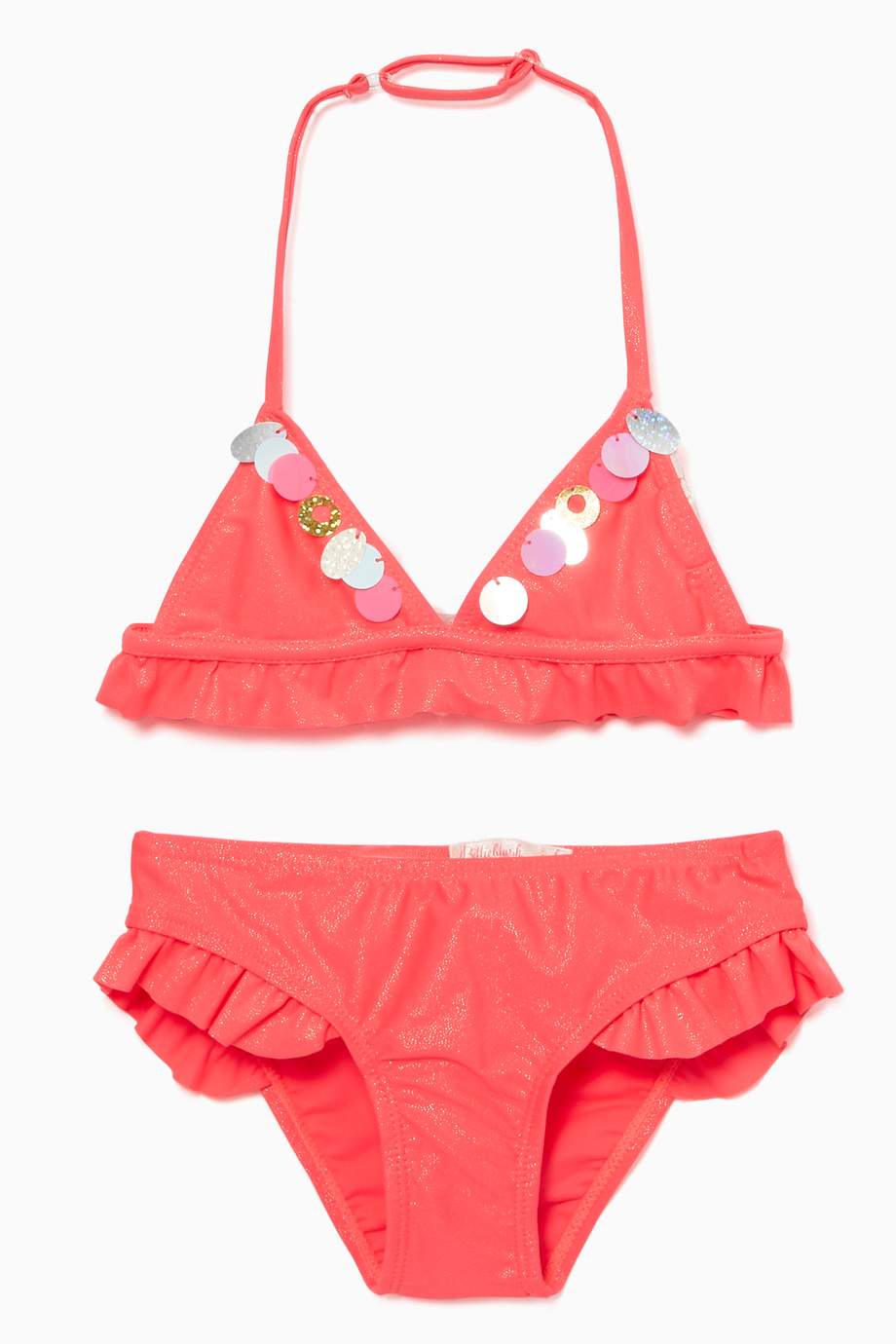 Shop Billieblush Pink Paillettes Bikini for Kids Ounass Saudi