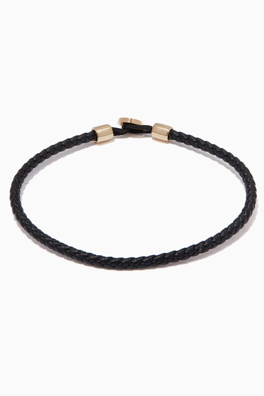 Shop Miansai Black Nexus Leather Bracelet for Men | Ounass UAE