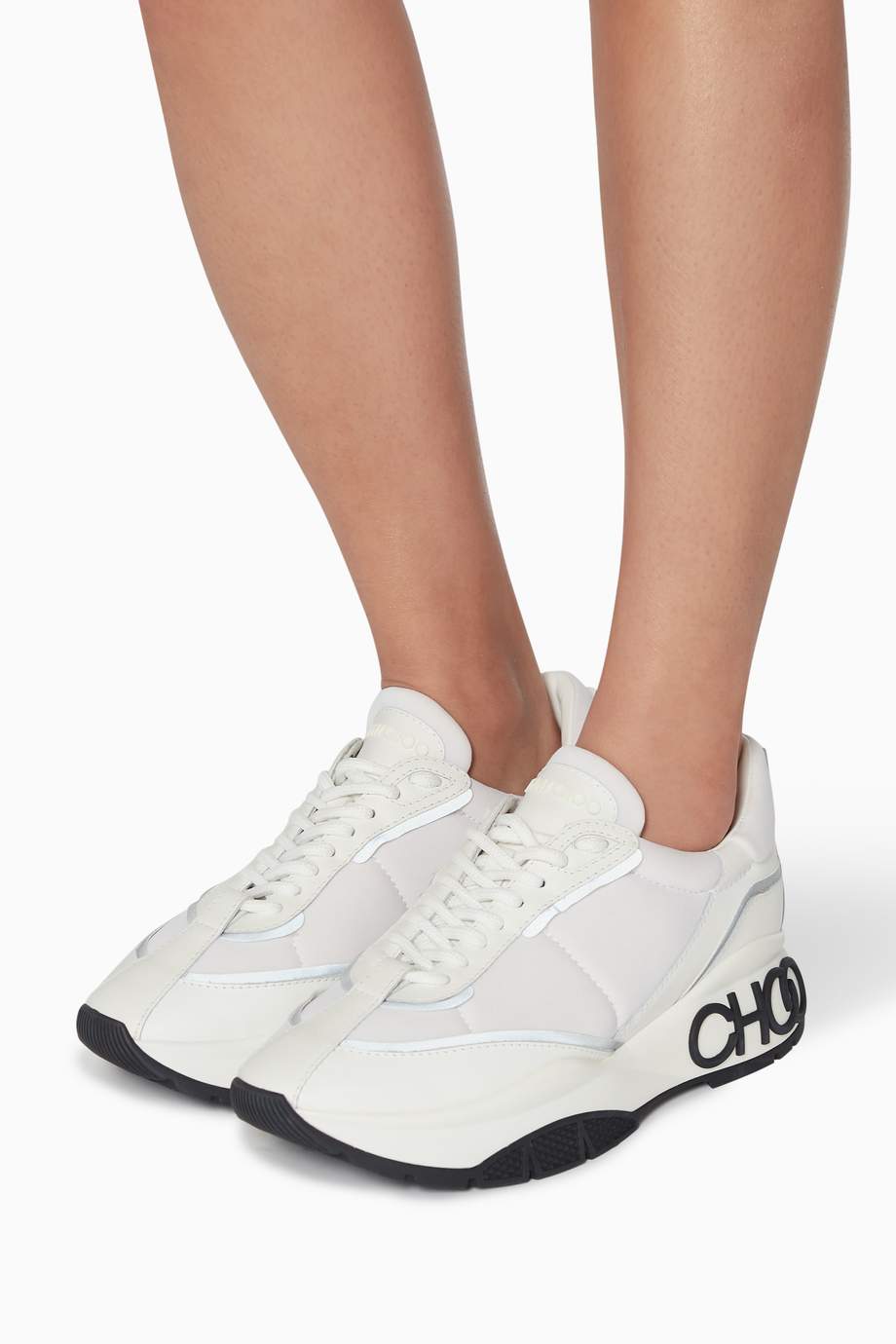 Shop Jimmy Choo White Raine Chunky Sneakers for Women ...