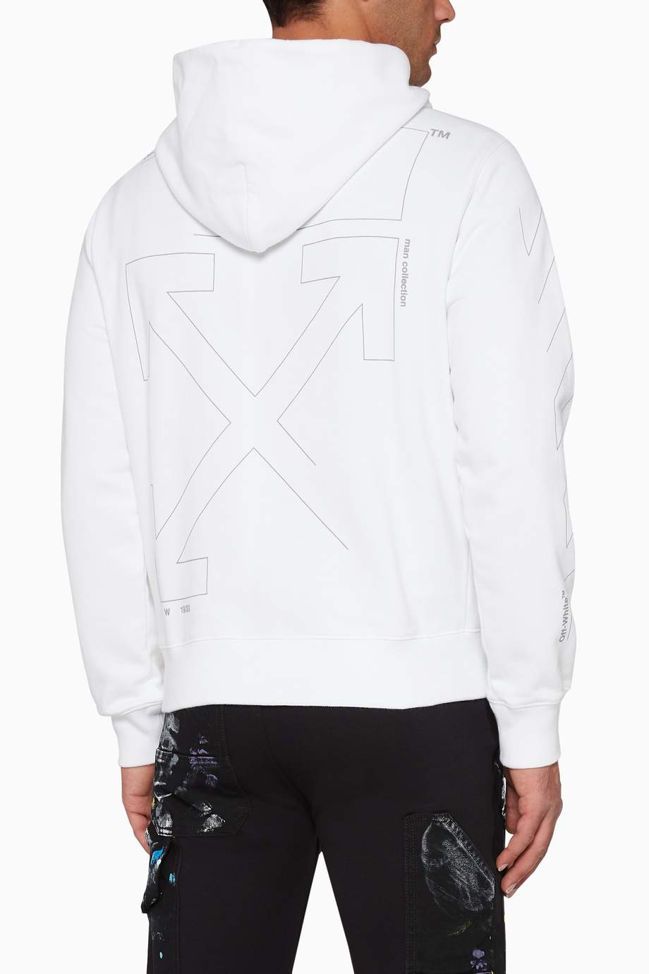 Off white hoodie for men clearance