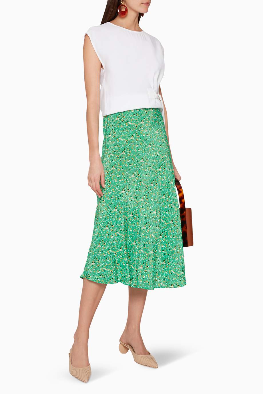 whistles ditsy blossom skirt