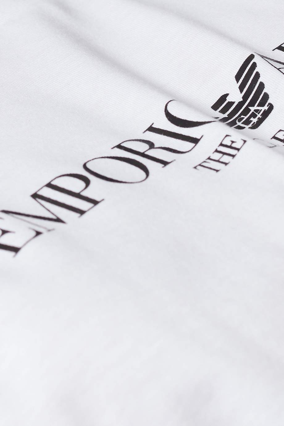 Shop Emporio Armani White Eagle-Logo Cotton T-Shirt for Men | Ounass UAE