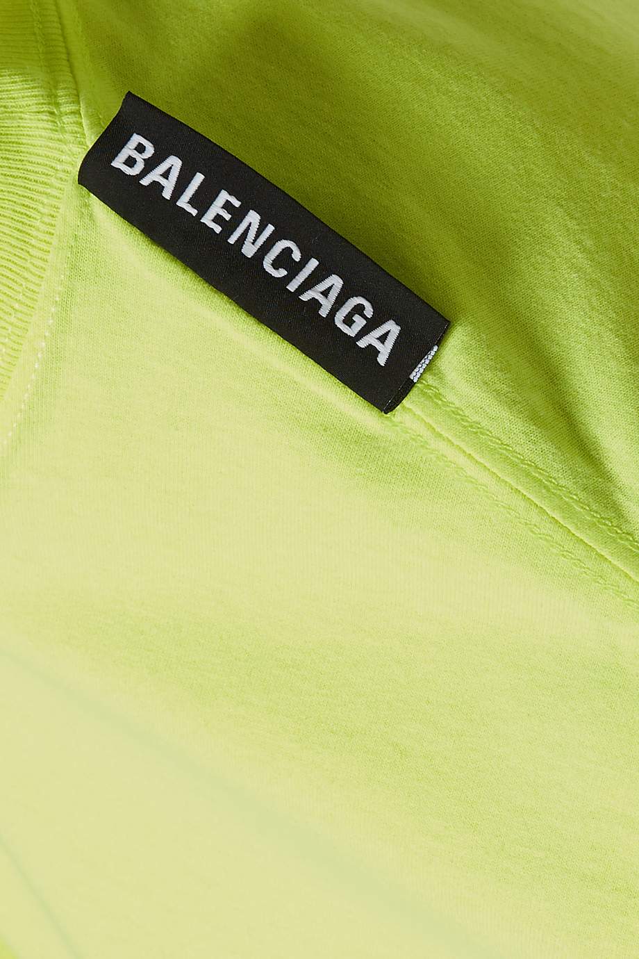Shop Balenciaga Yellow Logo Tag Crewneck T-Shirt for Men | Ounass UAE