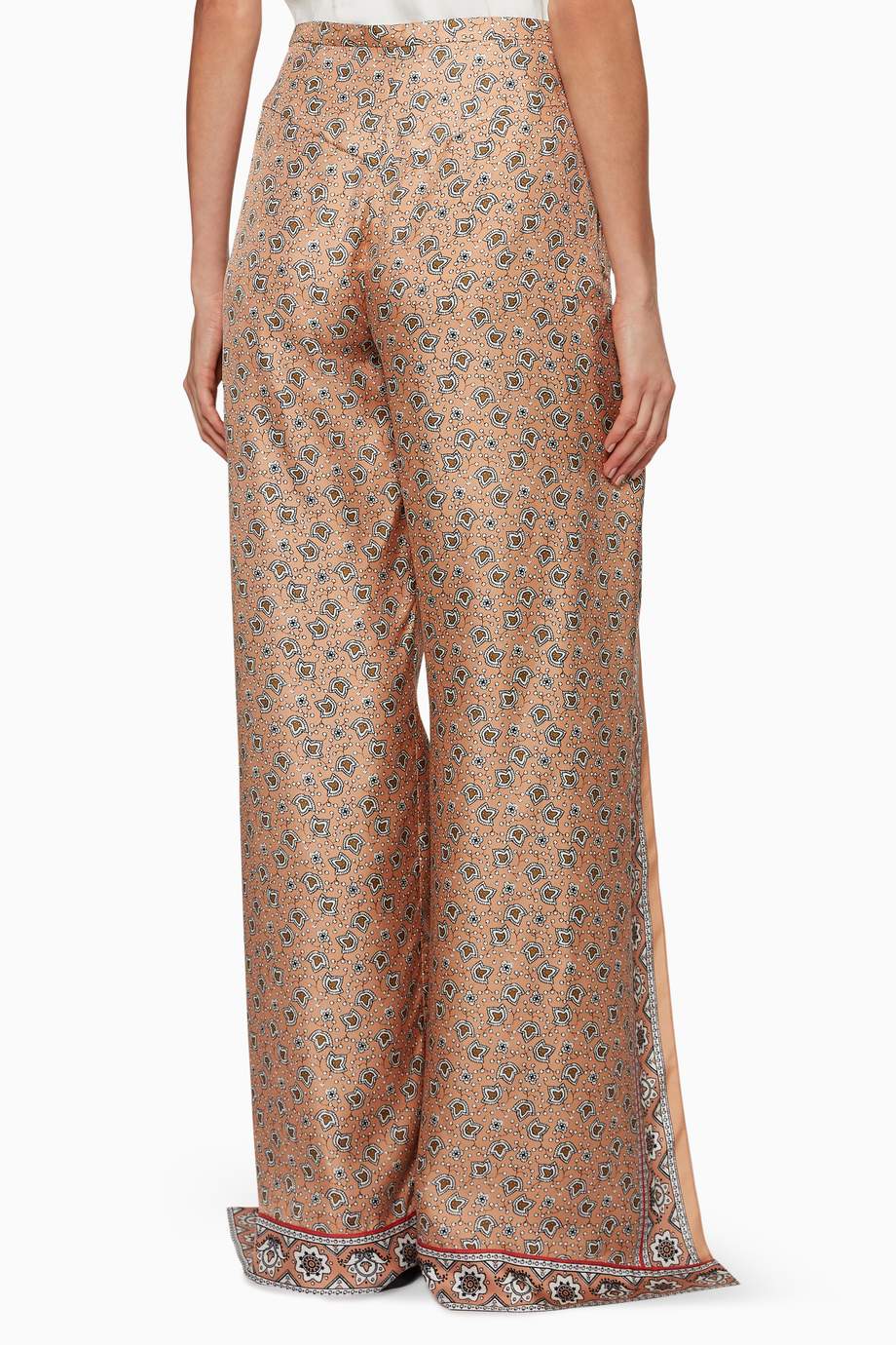 Shop Chloé Pink BandanaPrint WrapEffect Pants for Women Ounass UAE