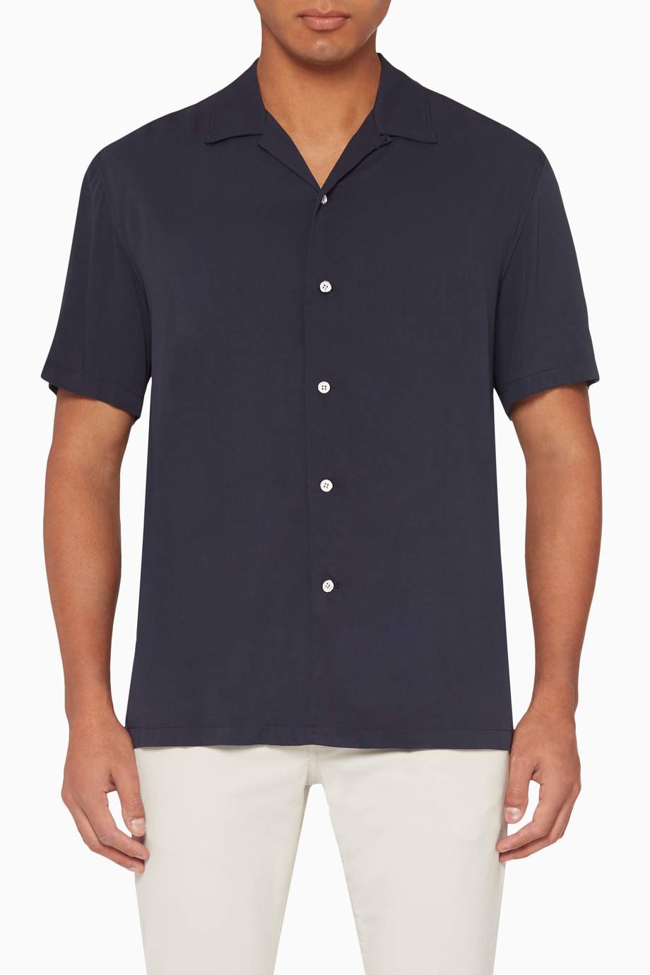 Shop Rag & Bone Blue Bowling-Collar Avery Shirt for Men | Ounass UAE