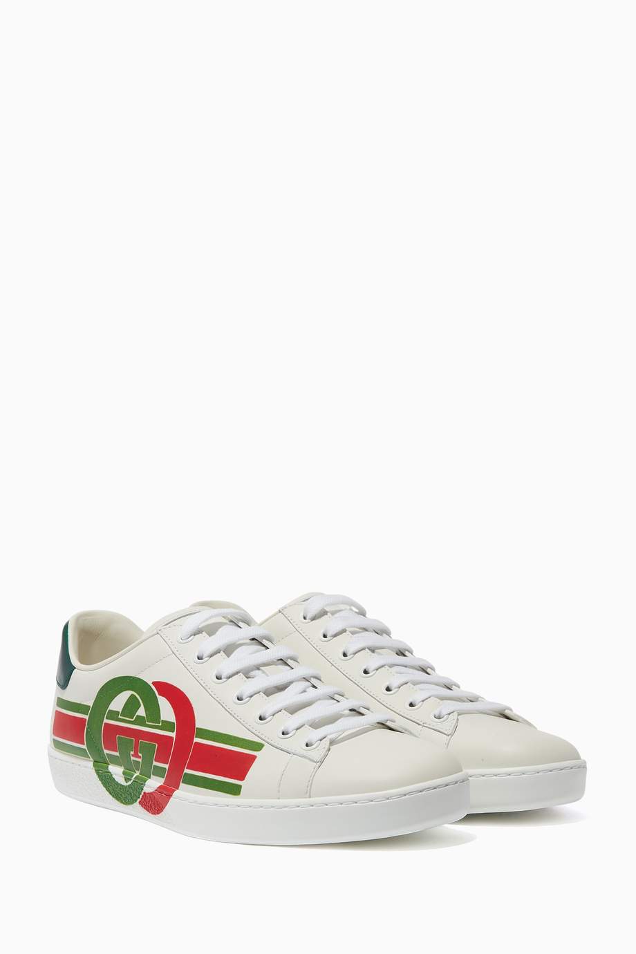 gucci ace interlocking g leather sneaker