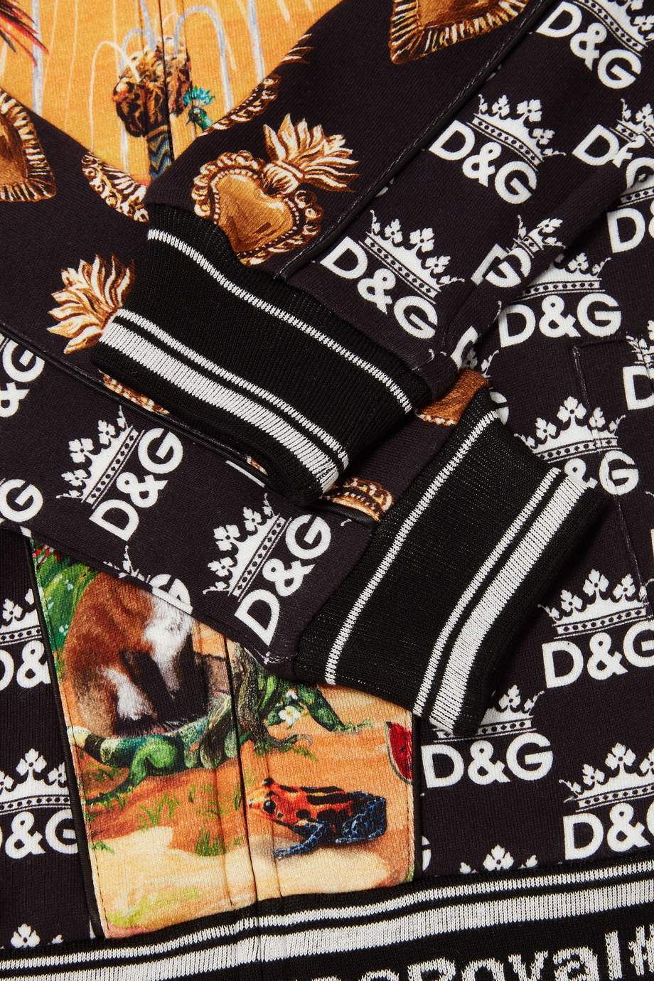 Shop Dolce & Gabbana Multicolour Hawaii DG Print Bomber Jacket for Kids ...