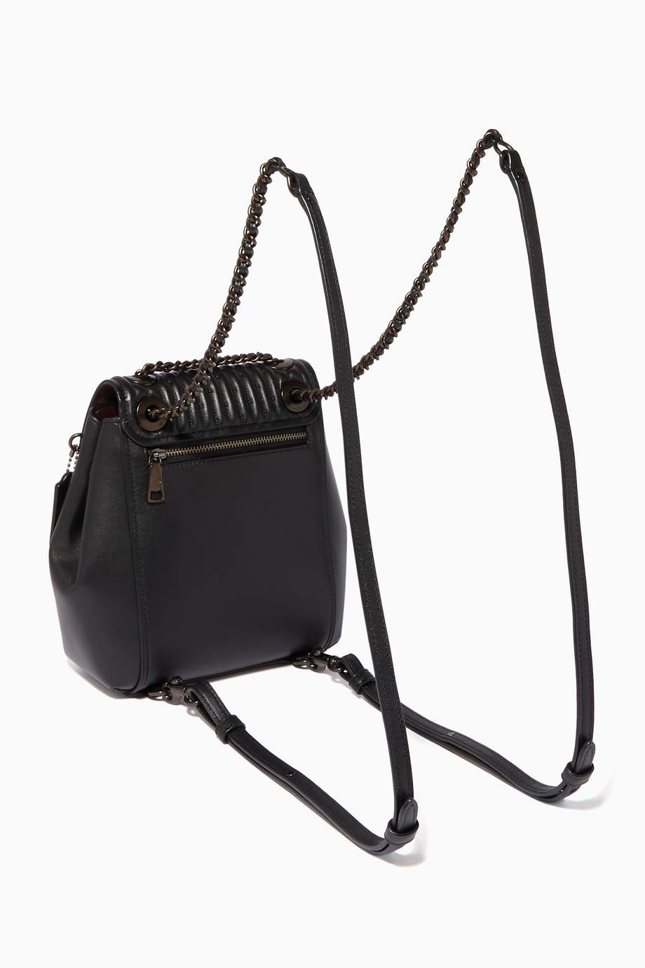 Shop Coach Black Parker 16 Convertible Quilted Leather ...