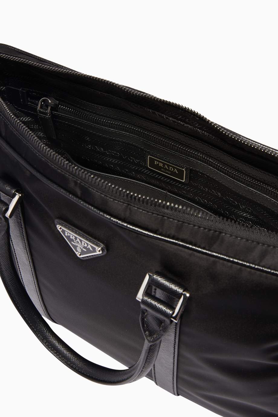 Shop Prada Black Nylon Briefcase for Men Ounass UAE