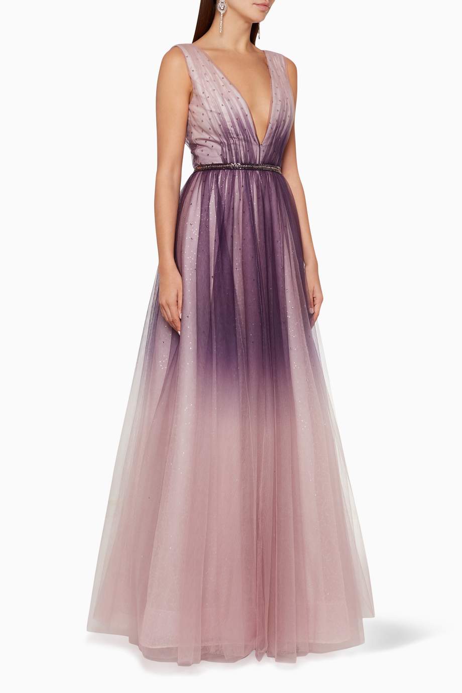 ombre tulle gown
