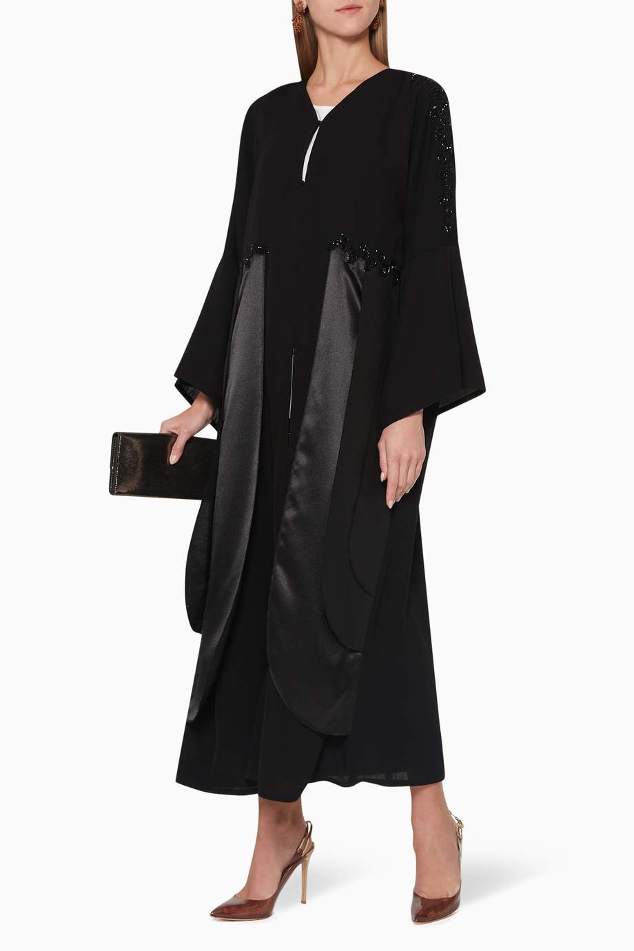 black beaded abaya