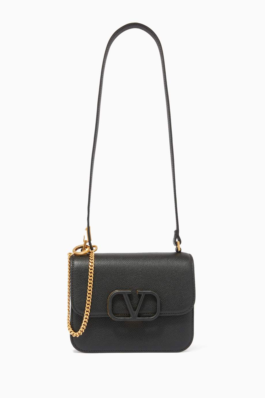 Shop Valentino Black Valentino Garavani VSLING Small Leather Shoulder Bag for Women | Ounass UAE