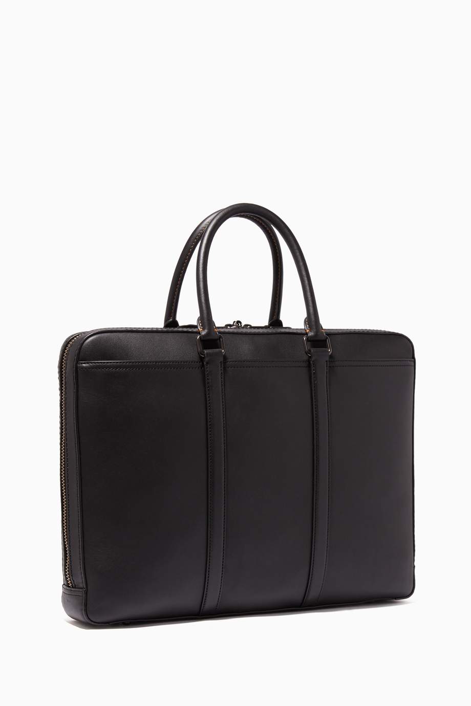 Shop Coach Black Metropolitan Slim Leather Briefcase for Men Ounass UAE