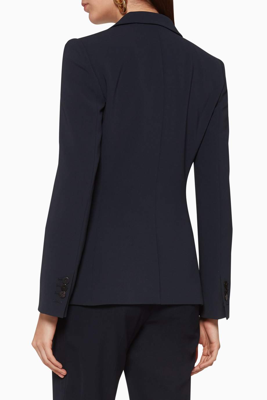 Shop Theory Blue Staple Crepe Blazer for Women | Ounass UAE