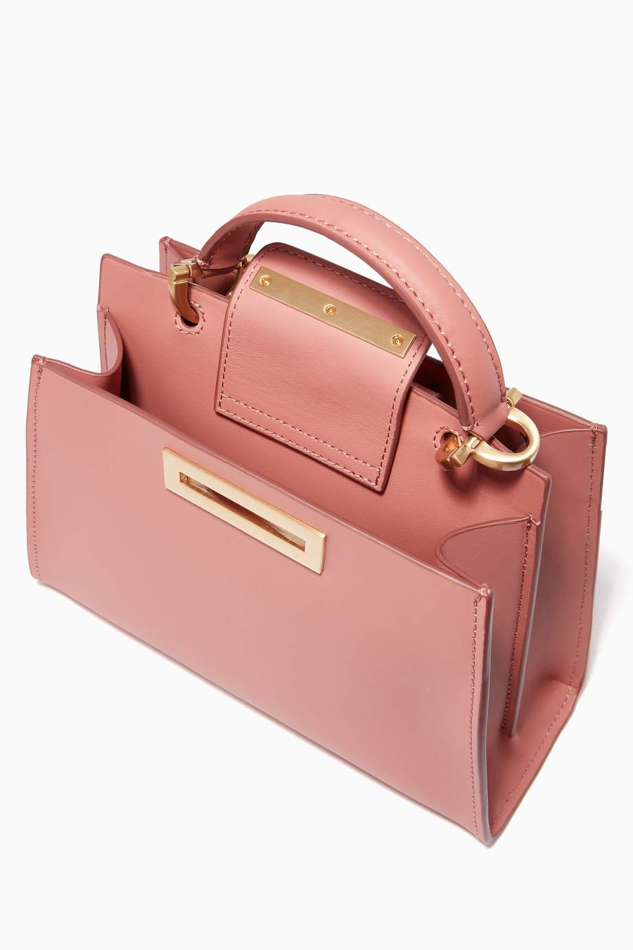 Shop ZAC Zac Posen Pink Earthette Small Leather Crossbody Bag for