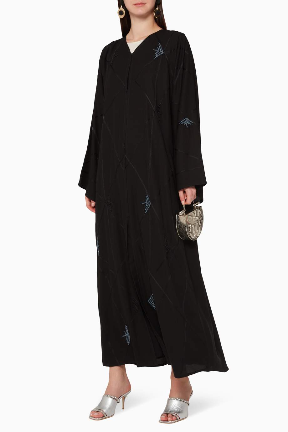 black beaded abaya