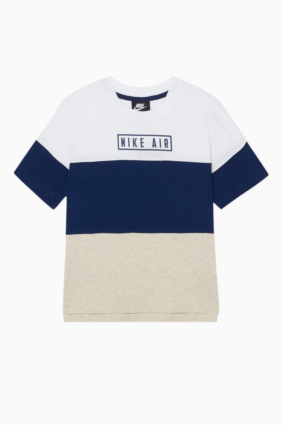 Shop Nike Multicolour Color Block Logo Print T Shirt For Kids Ounass Saudi