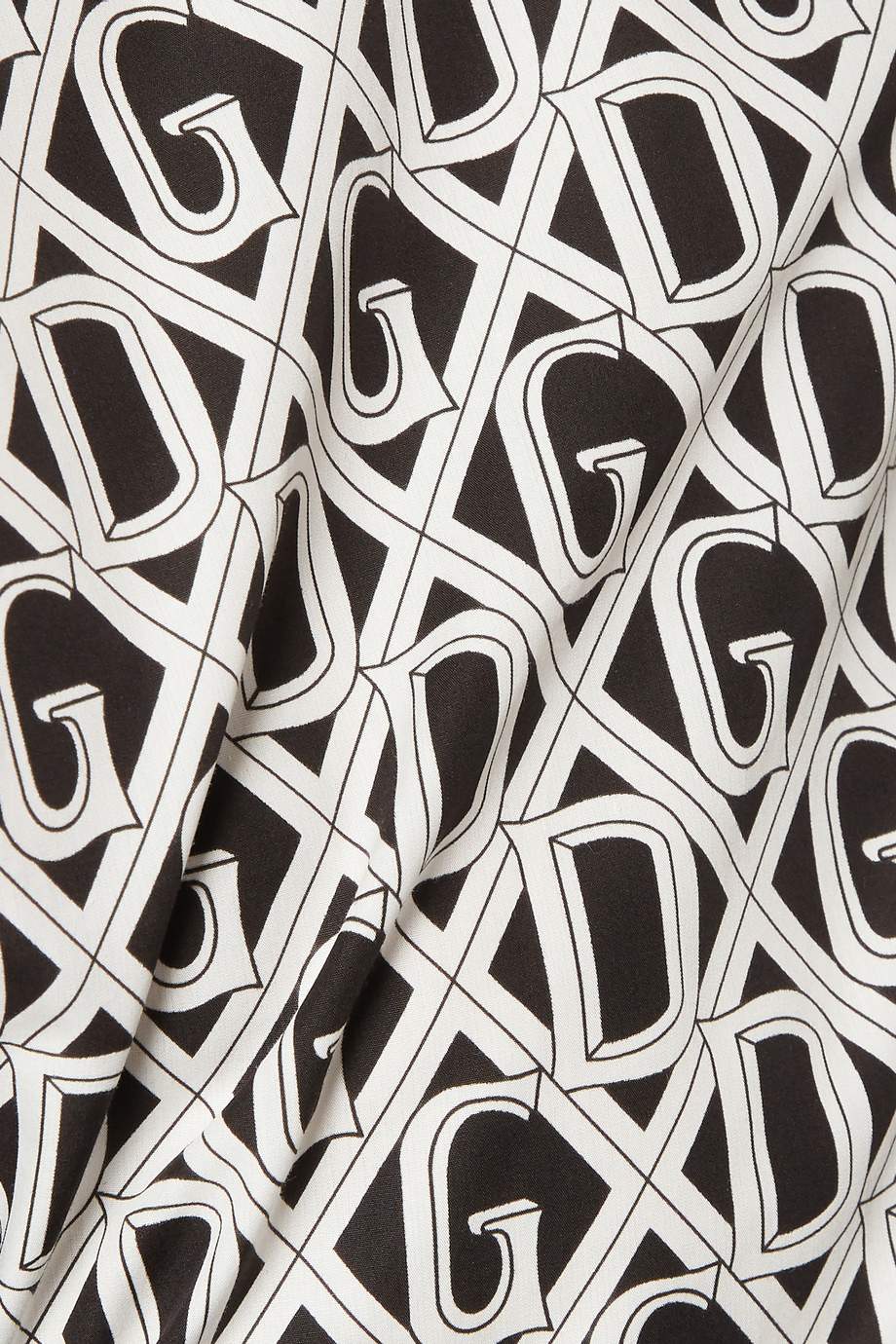 Shop Dolce & Gabbana White Contrasting DG Print Shirt for Men | Ounass UAE
