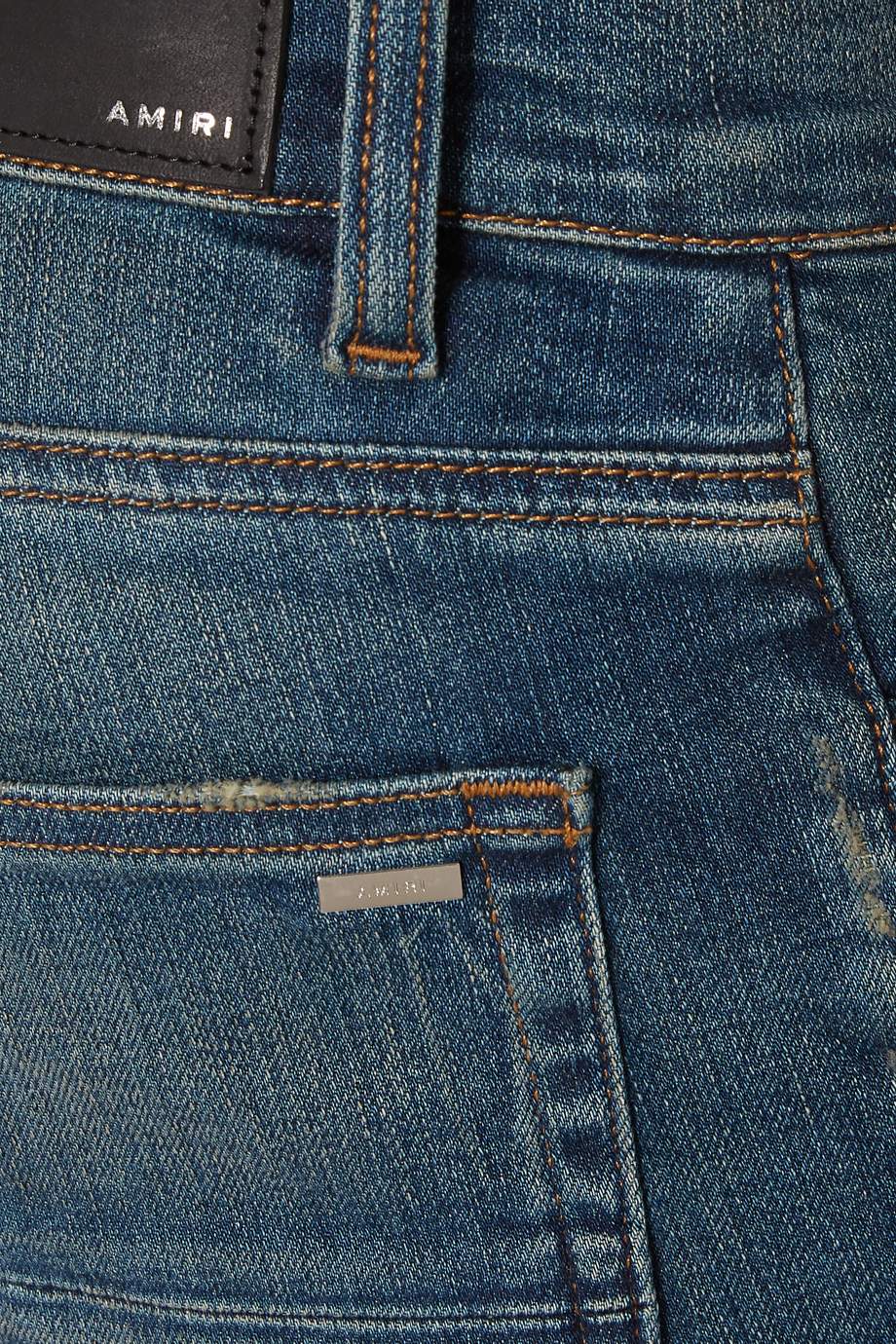 navy blue amiri jeans