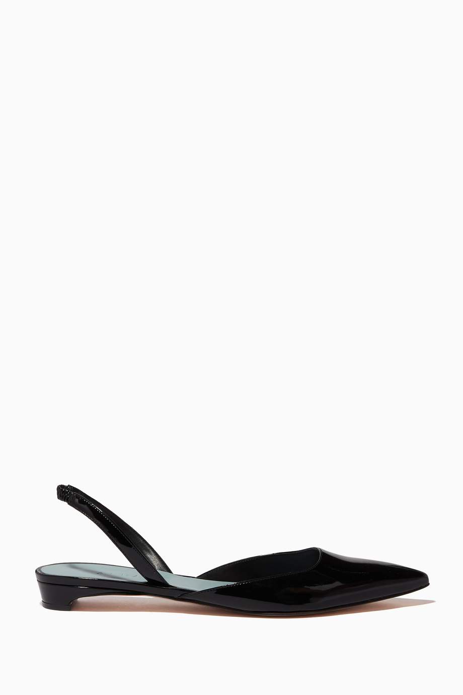 Shop Aera Black Audrey Patent Slingback Ballerina Pumps For Women Ounass Uae