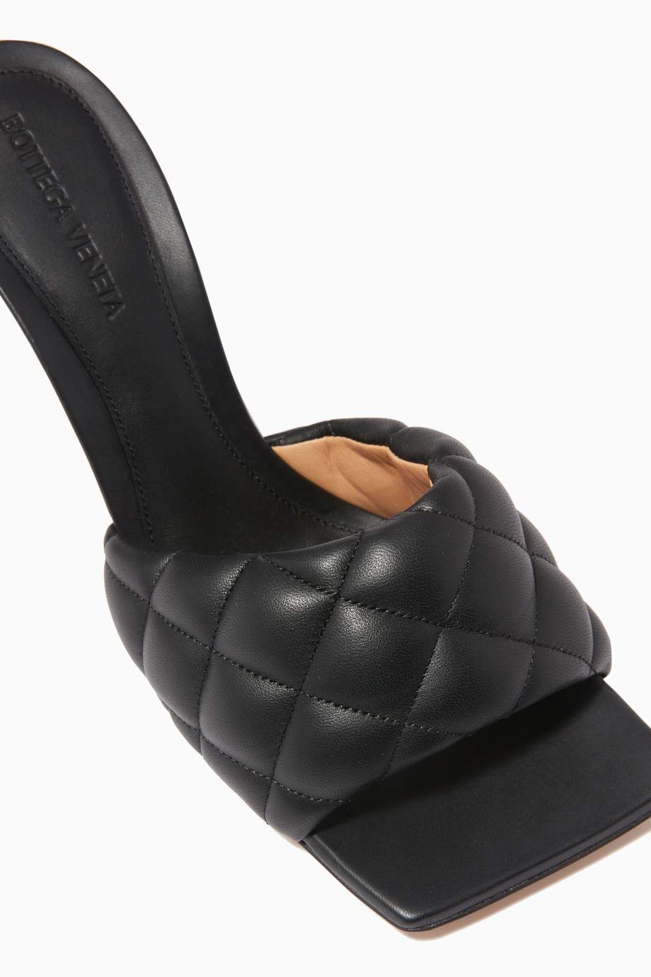 bottega veneta debossed leather mules
