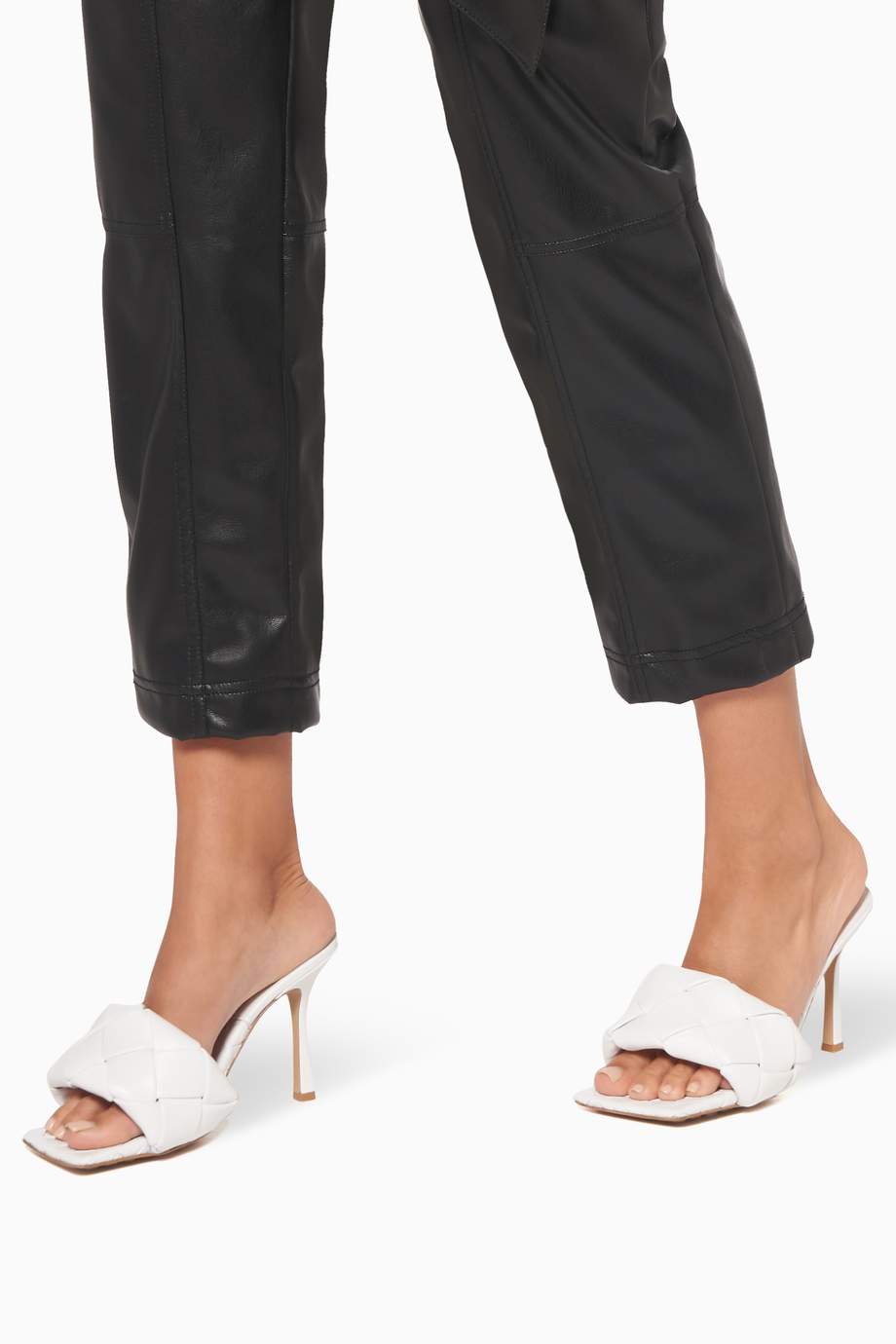 bottega white sandals