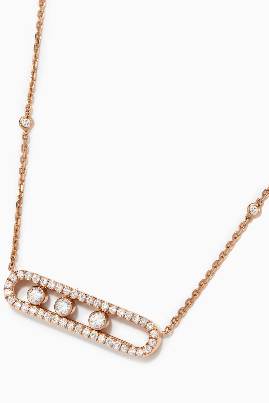 Shop Messika Gold Move Classic Pavé Diamond Necklace for ...