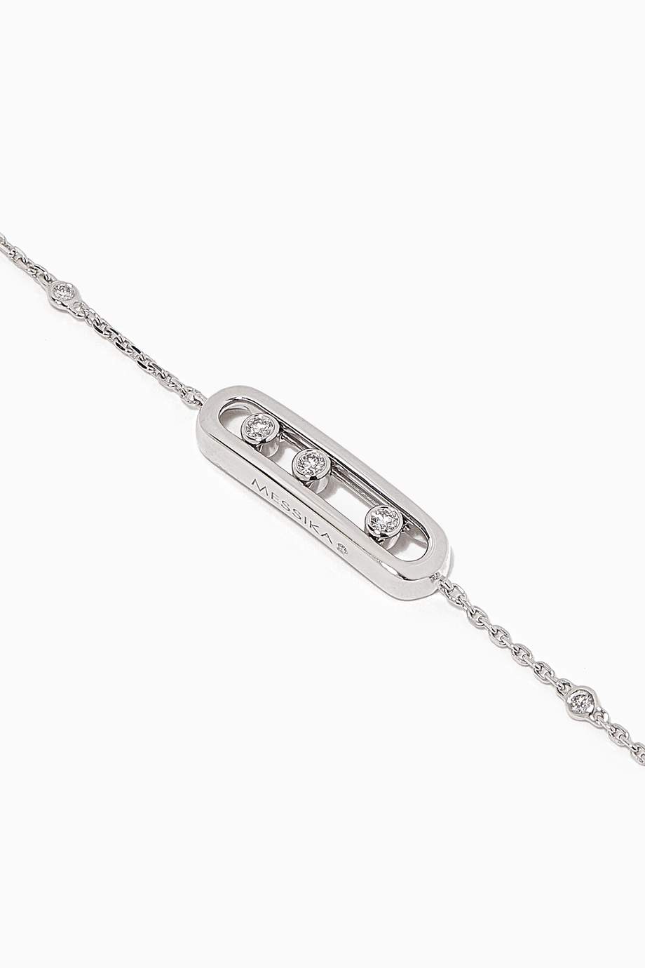 Shop Messika White Baby Move Diamond Bracelet for Women ...