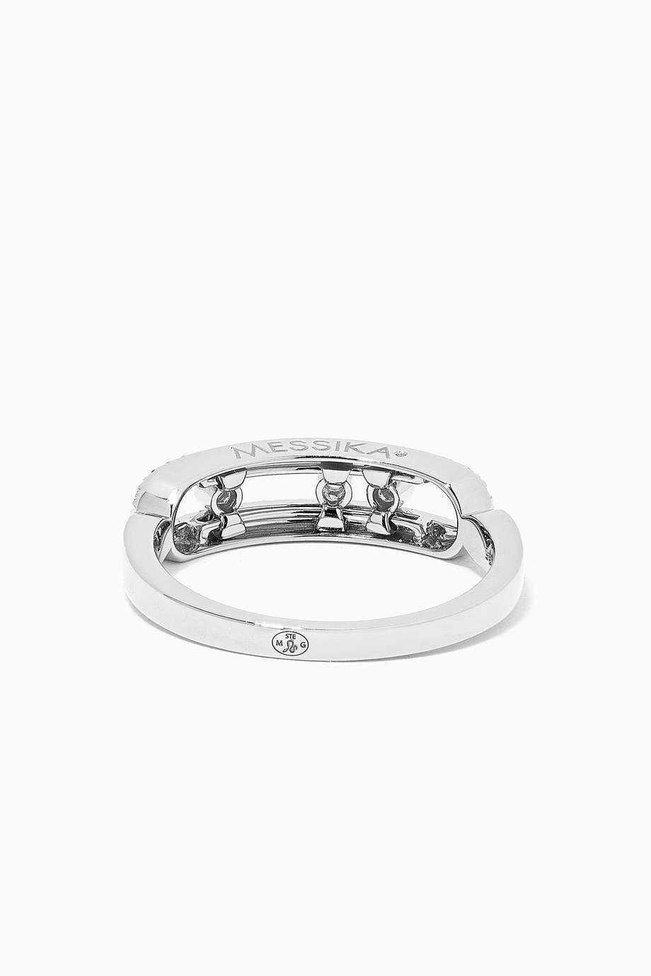Shop Messika White Baby Move Pavé Diamond Ring for Women ...