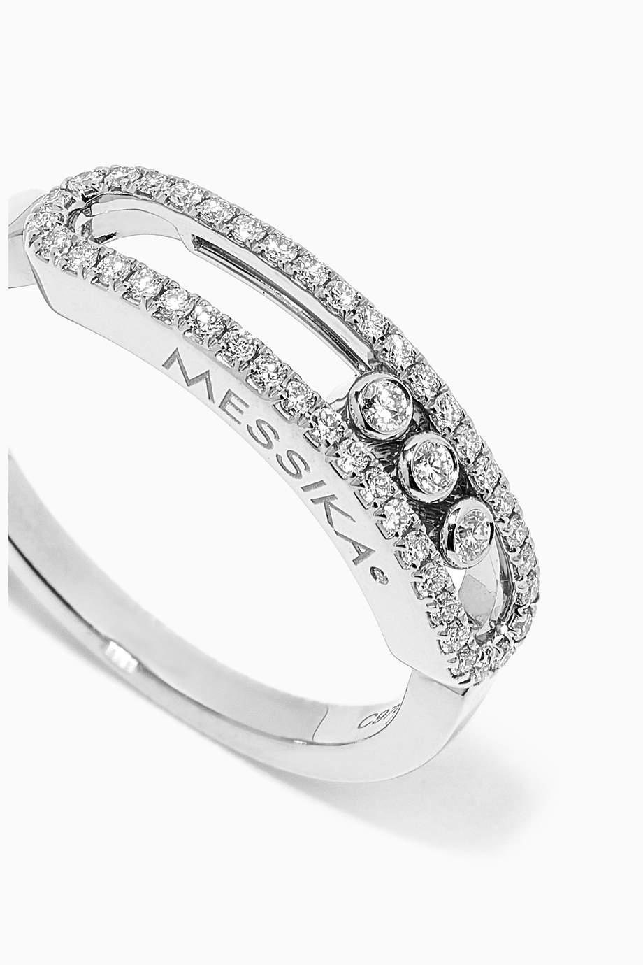 Shop Messika White Baby Move Pavé Diamond Ring for Women ...