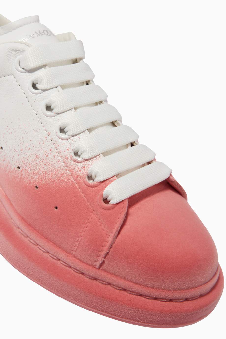 alexander mcqueen pink leather sneakers