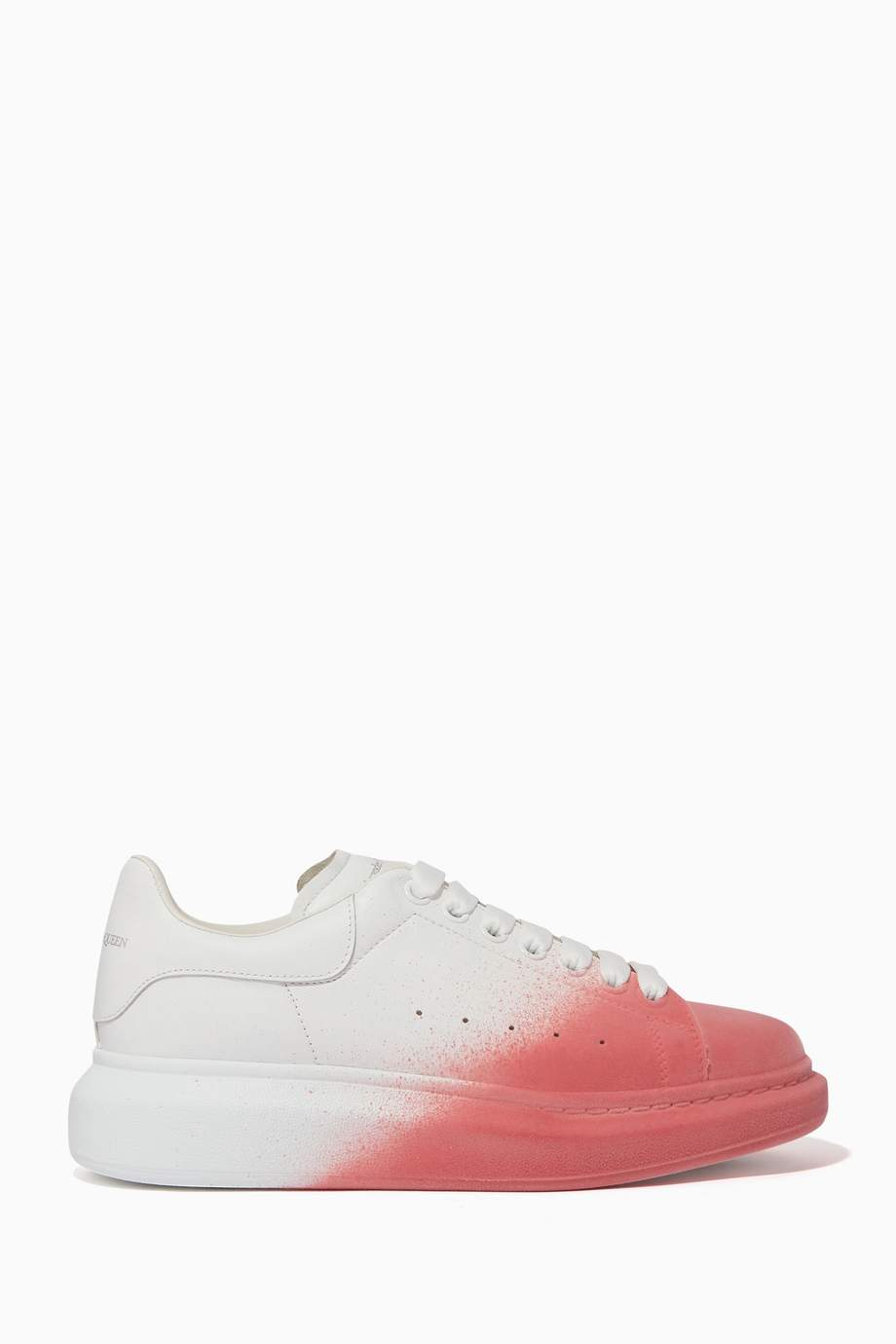 alexander mcqueen pink leather sneakers