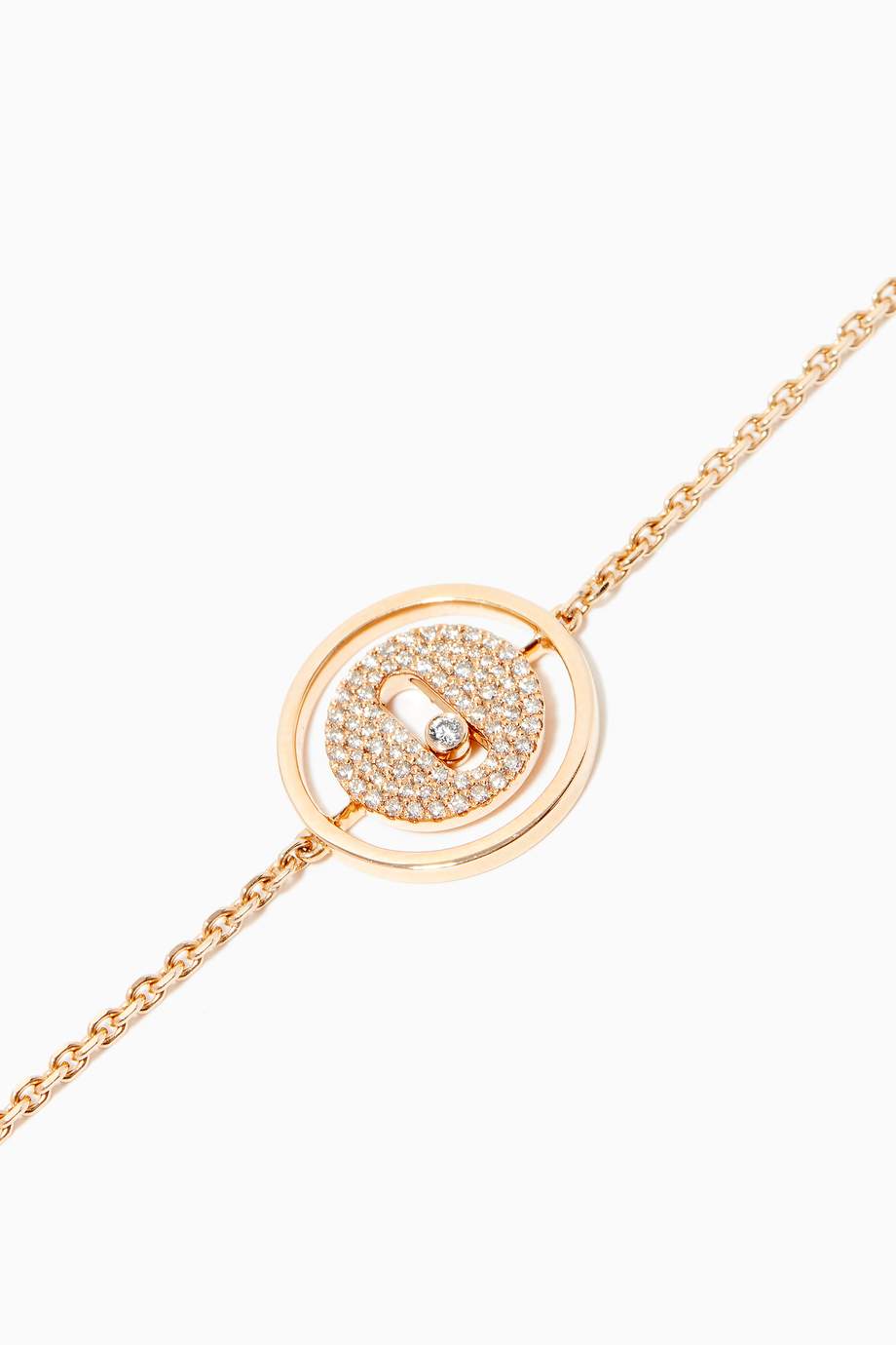 Shop Messika Gold Lucky Move PM Pavé Diamond Bracelet in ...