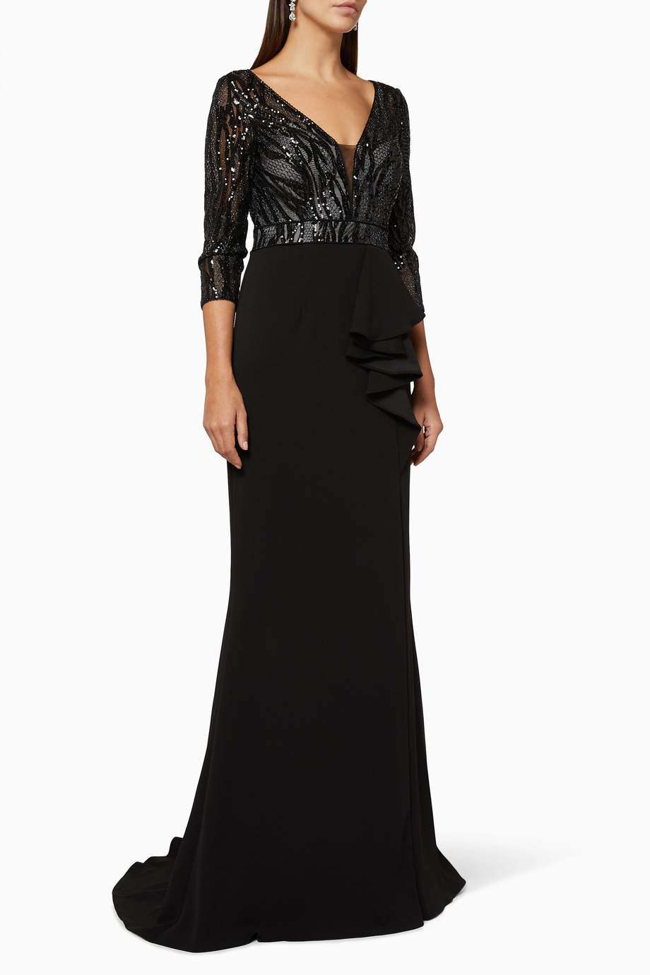 frill gown design