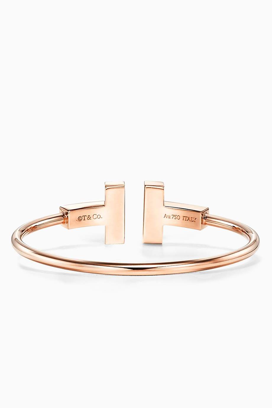 Shop Tiffany & Co. Rose Gold Tiffany T Wide Mother-of-Pearl Wire ...