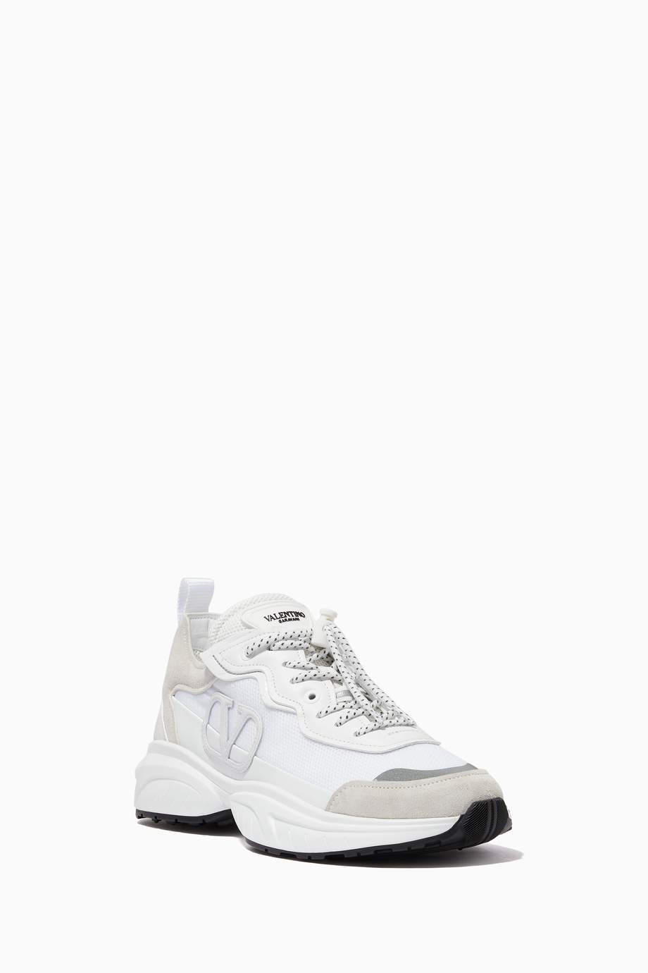 shegoes calfskin and split leather sneaker