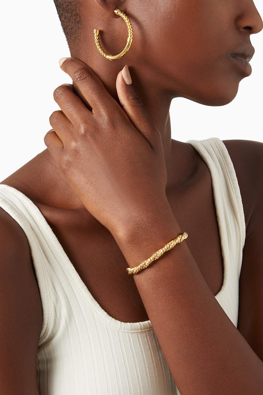 Shop Missoma Gold Marina Double Chain Bracelet in 18kt Gold-Plated 