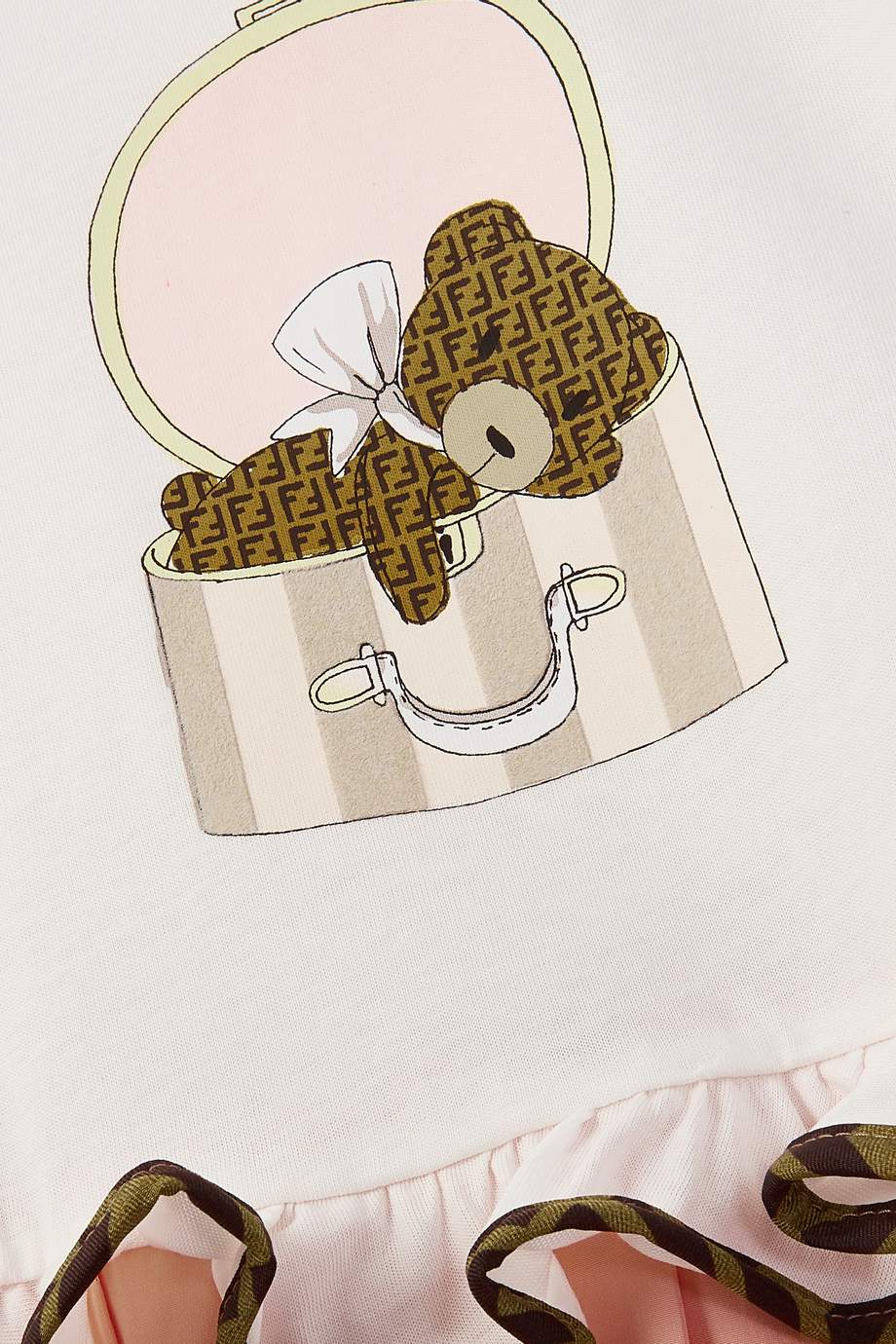 Fendi Beige Cotton Jersey Fendi Bear Nest