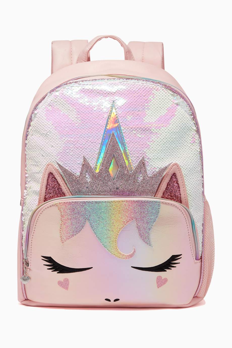 Shop OMG Accessories Pink Miss Gwen Unicorn Sequin School Backpack for Kids Ounass UAE