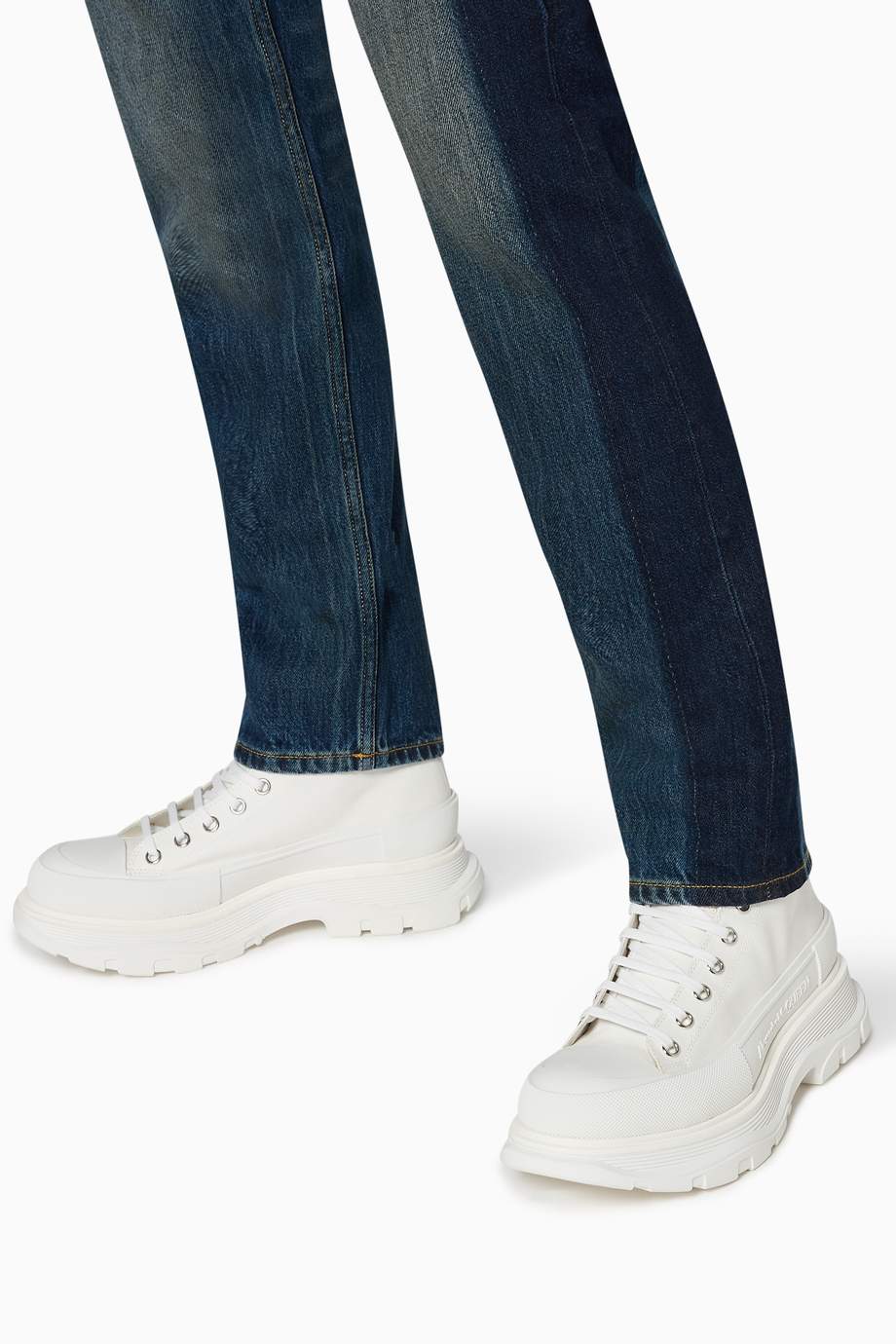 alexander mcqueen tread slick lace up boots
