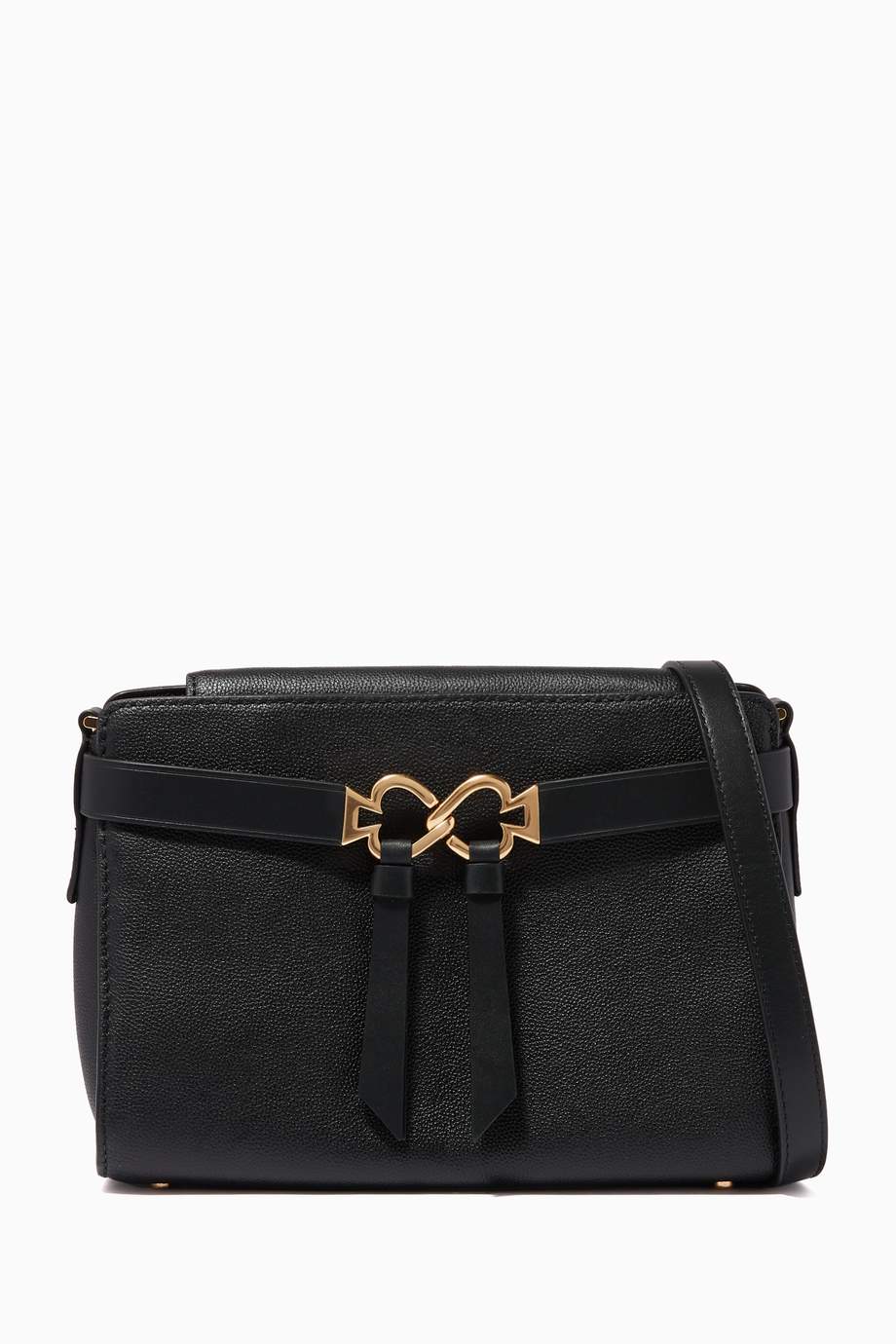 Shop Kate Spade New York Black Medium Toujours Crossbody in Pebbled