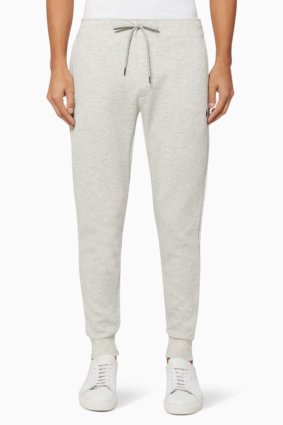 Shop Polo Ralph Lauren Grey Double-Knitted Joggers for Men | Ounass UAE