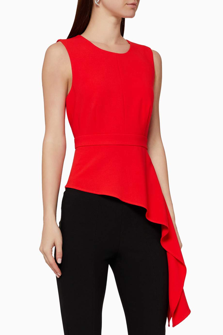asymmetrical peplum top