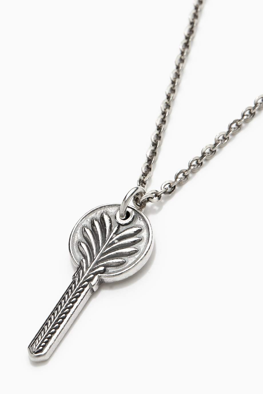 Shop Emanuele Bicocchi Silver Key Necklace in Sterling Silver for Men ...