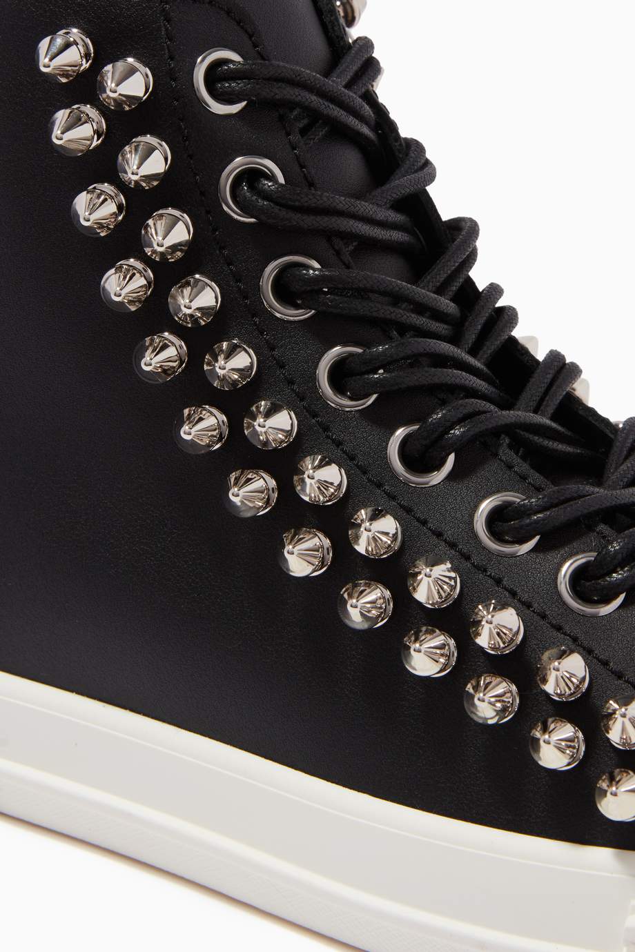Shop Giuseppe Zanotti Black Blabber High-Top Sneakers in Leather for ...