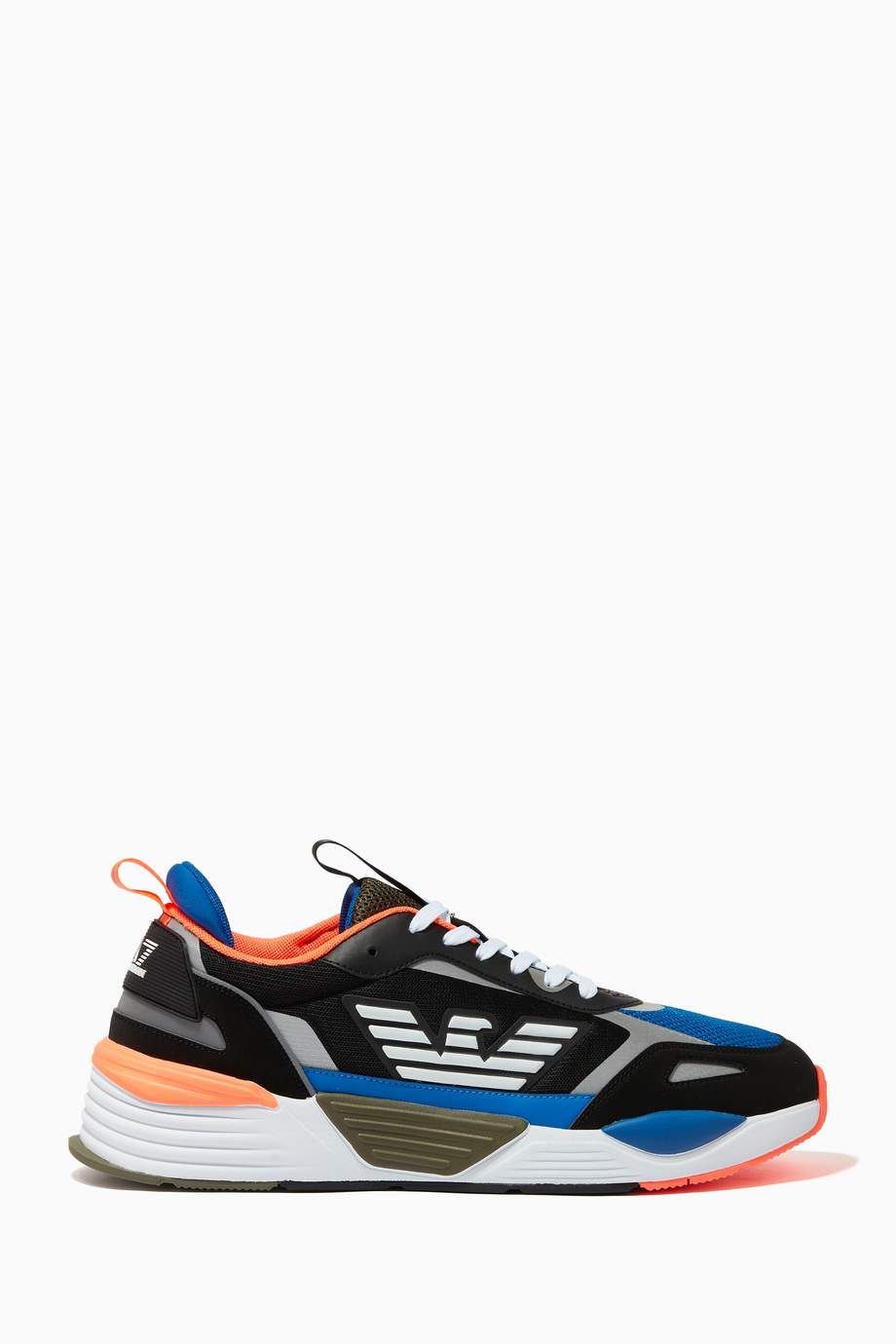 Shop Emporio Armani Multicolour EA7 Ace Runner Sneakers in Mesh for Men ...