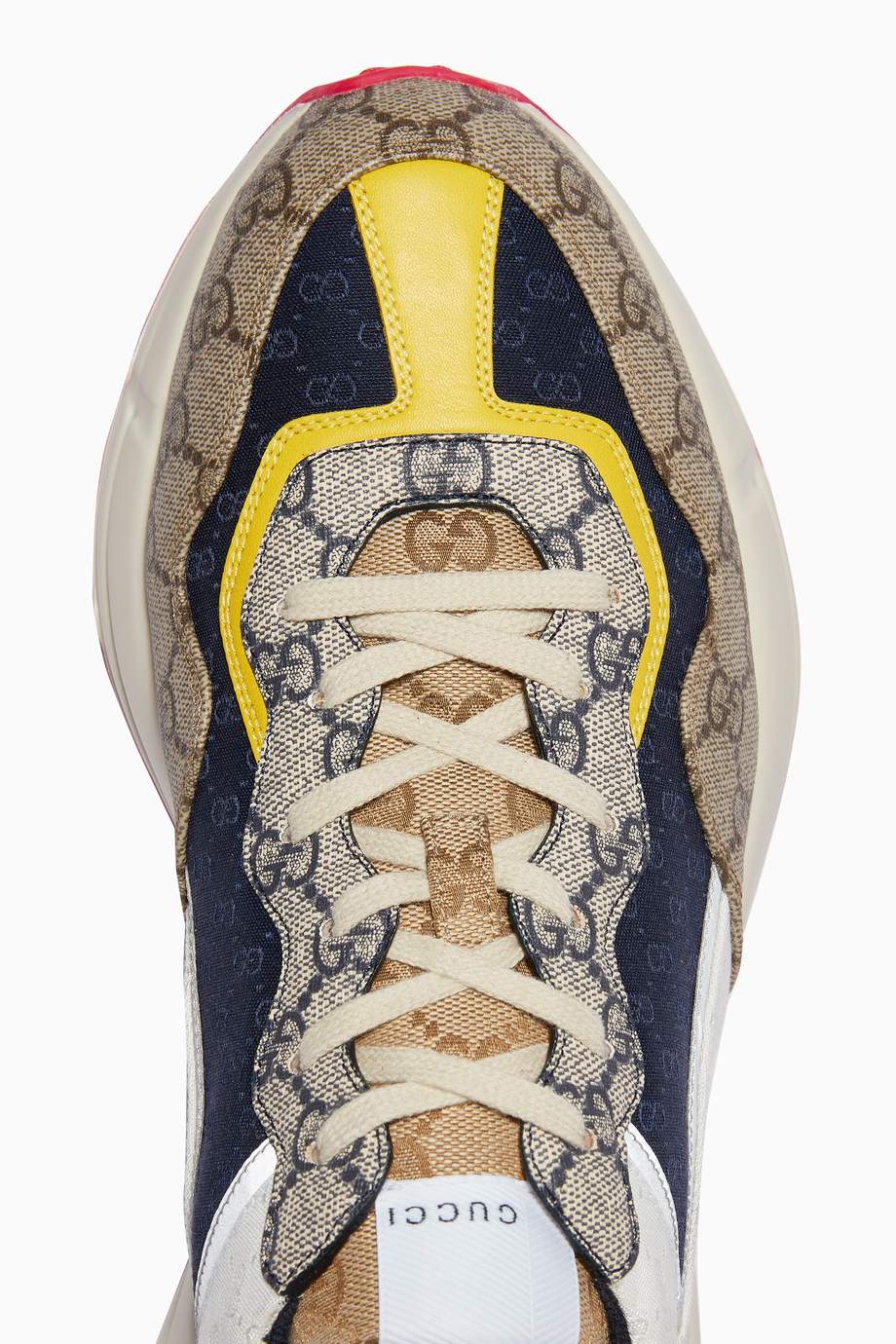 Shop Gucci Multicolour GG Rhyton Sneakers in Canvas for Men Ounass UAE