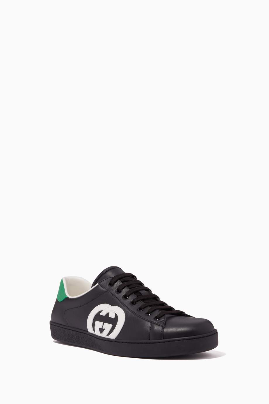 gucci ace interlocking g leather sneaker