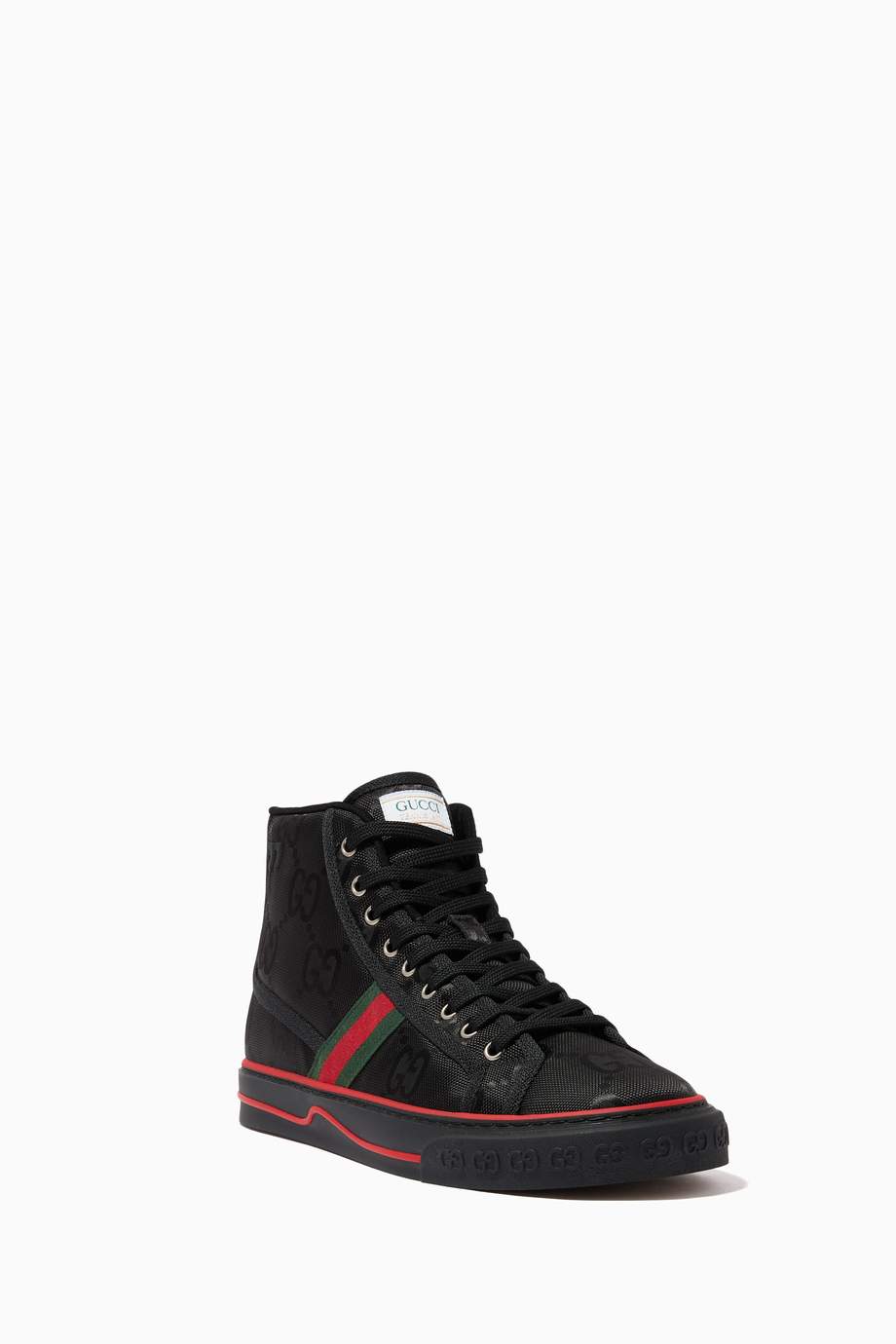 Shop Gucci Black Off The Grid High Top Sneakers in GG Nylon for Men ...